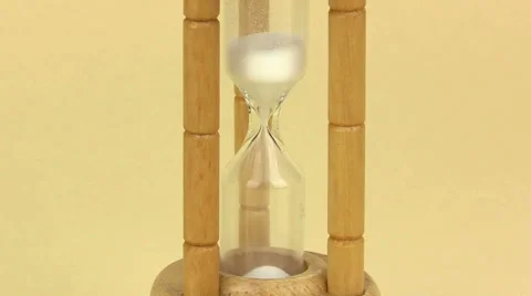 Egg Timer Turned Upside Down Stock Footage 65697797