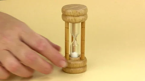 Egg Timer Turned Upside Down Stock Footage 65699034