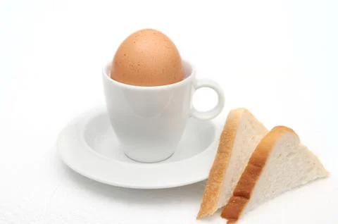 Egg toast breakfast Stock Photos
