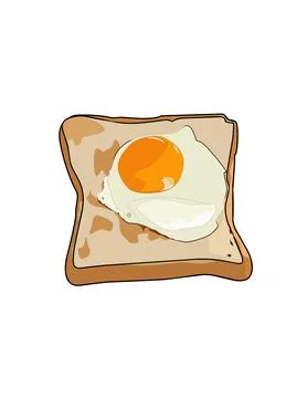 Egg toast Stock Illustration