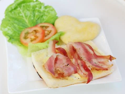 Egg toast Stock Photos