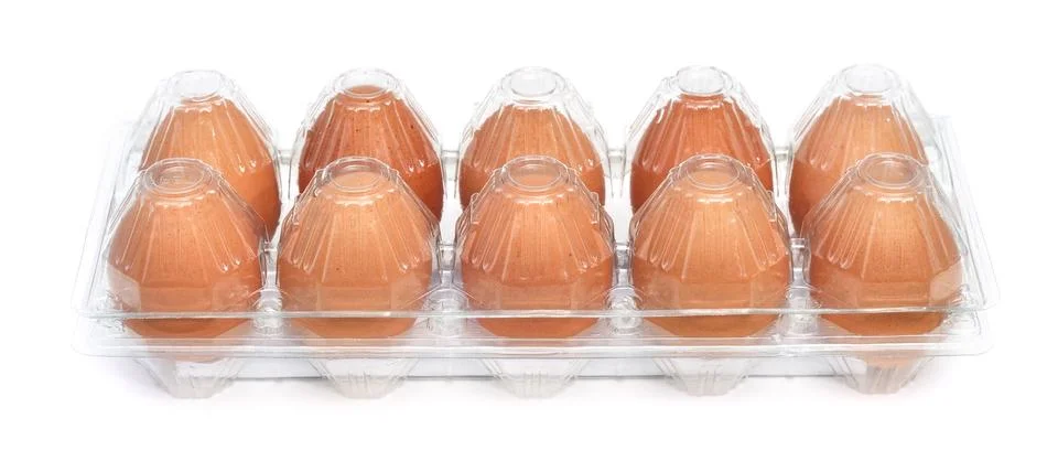 Egg in tray Stock Photos