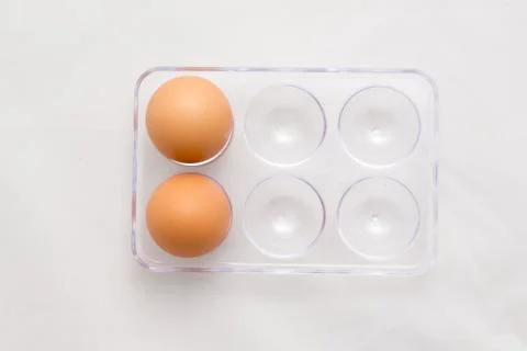 Egg Tray, Two Eggs, Six Eggs Minus Four Stock Photos