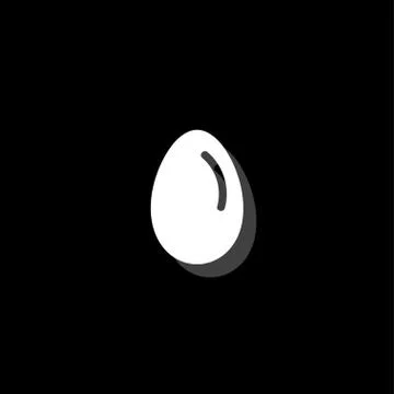 Egg vector icon flat Stock Illustration