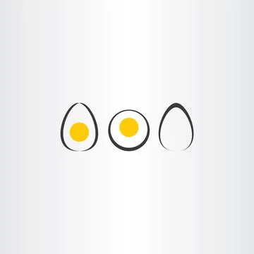 Egg vector icon set elements 스톡 일러스트