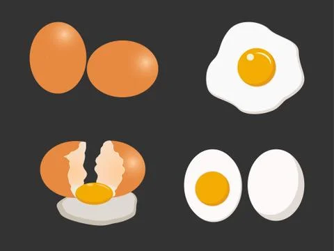 Egg vector set isolated on white background - Vector illustration Stock Illustration