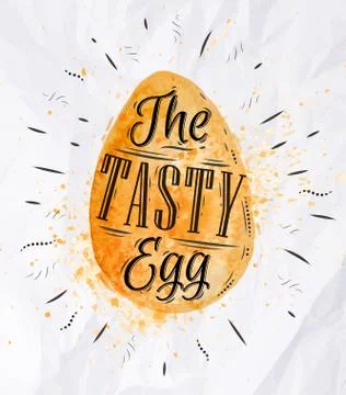 Egg watercolor Stock Illustration