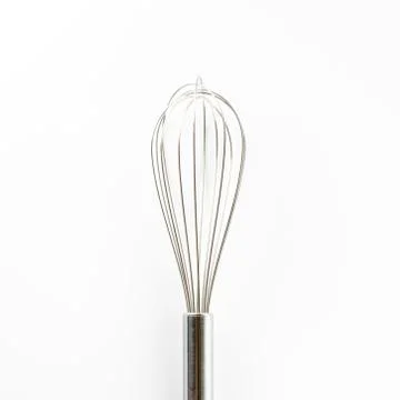 Egg whisk on white background Stock Photos