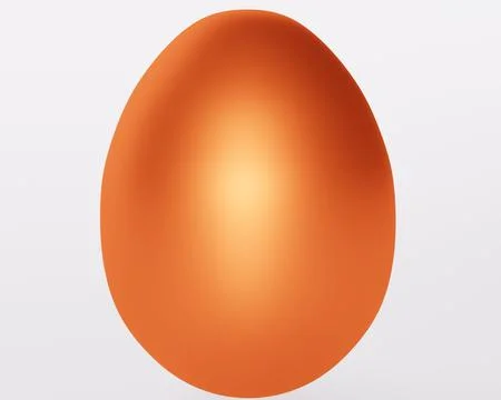 Egg on a white background. 3d redering Illustrazione stock