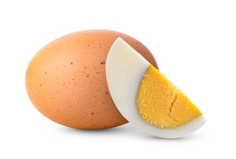 Egg on white background cutout Stock Photos