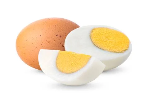 Egg on white background cutout Stock Photos