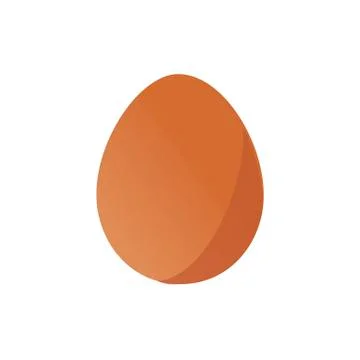 Egg on white background. Vector illustration in trendy flat style. EPS 10. Illustrazione stock