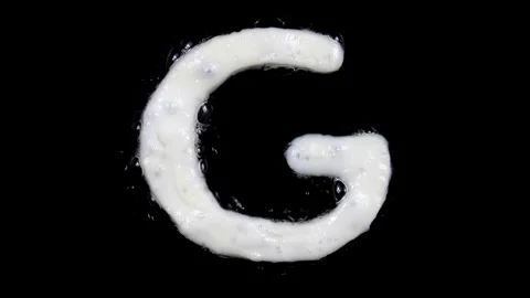 Egg white frying letter G, include two looped 10 seconds duration versions 스톡 동영상 130800305