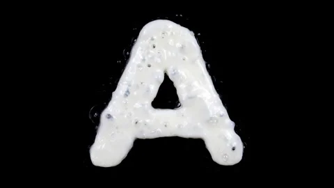 Egg white frying letter A, include two looped 10 seconds duration versions Stock Footage 130799069