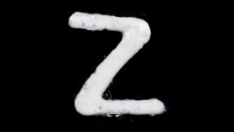 Egg white frying letter Z, include two looped 10 seconds duration versions Stock Footage 130803403