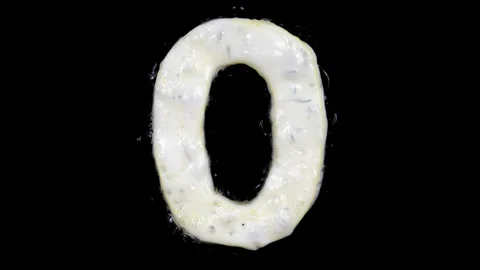 Egg white frying number zero, 0, two looped 10 seconds duration versions Stock Footage 130899927