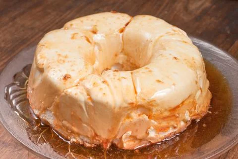 Egg white pudding Stock Photos