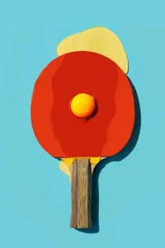 The egg white spilled over the racket and onto the background. Stock Photos