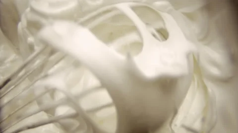 Egg white whipped slow motion Stock Footage 58500060