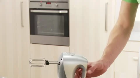 Egg whites being beaten Stock Footage 24638861
