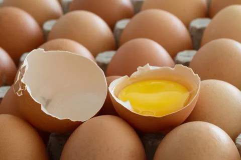 Egg yolk Stock Photos