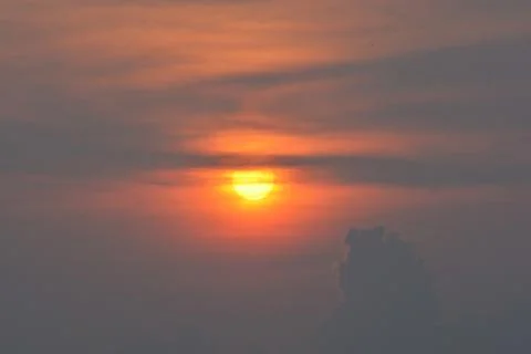 Egg Yolk Sunset.. Stock Photos