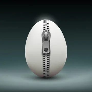 Egg with zipper イラスト素材