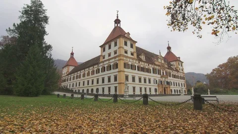 Eggenberg Palace, a Baroque palace and important landmark of Graz Stock Footage 104264807