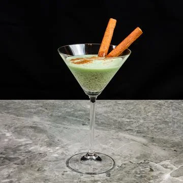 Eggnog drink on the table  Stock Photos