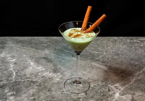 Eggnog drink on the table  Stock Photos