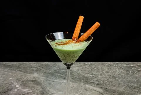 Eggnog drink on the table  Stock Photos