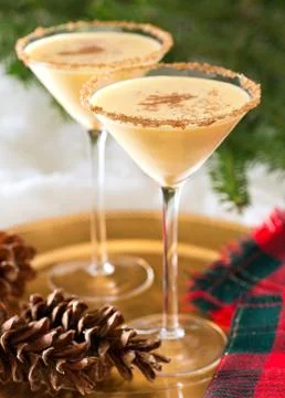 Eggnog martini Stock Photos