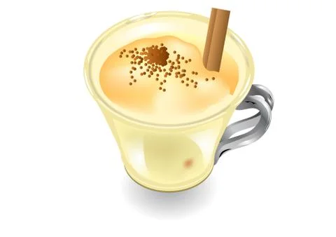 Eggnog on a white background Stock Illustration