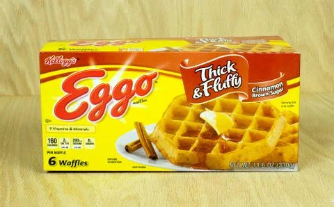 Eggo breakfast waffles 스톡 사진
