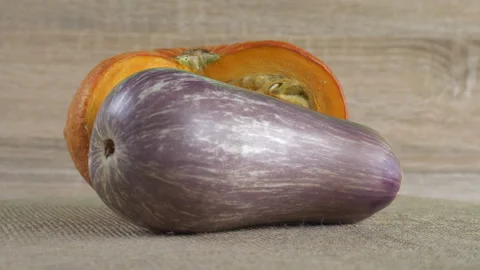 Eggplant and pumpkin Video stock 249263558