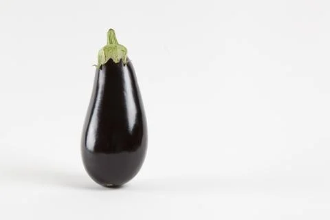 Eggplant back white Stock Photos