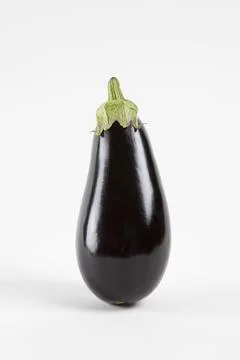 Eggplant back white Stock Photos