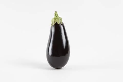Eggplant back white Stock Photos