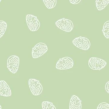 Eggplant with cheese line seamless pattern Stock Illustration