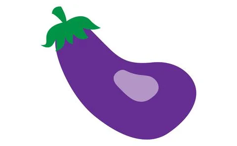 Eggplant flat design isolated on white background EPS 10. Stock Illustration