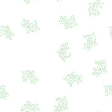Eggplant flower glyph seamless pattern Stock Illustration