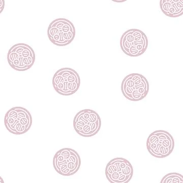 Eggplant grilled glyph seamless pattern Stock Illustration