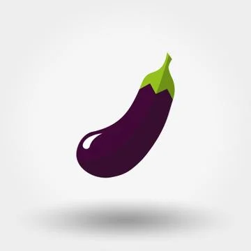 Eggplant icon. Flat Stock Illustration