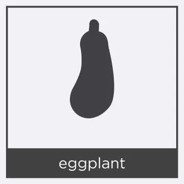 Eggplant icon isolated on white background Stock Illustration