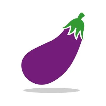 Eggplant icon logo vector illustration isolated Stock Illustration