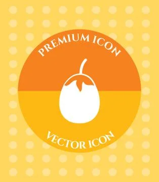 Eggplant Icon for Web, Applications, Software &amp; Graphic Designs. Stock Illustration