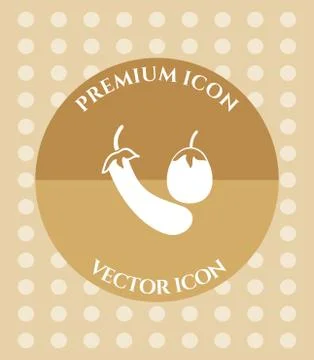 Eggplant Icon for Web, Applications, Software &amp; Graphic Designs. Stock Illustration