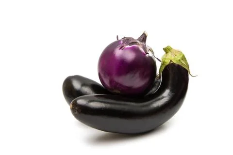 Eggplant isolated Stock Photos
