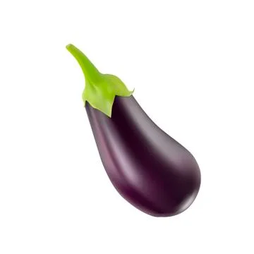 Eggplant Isolated on white background Иллюстрация