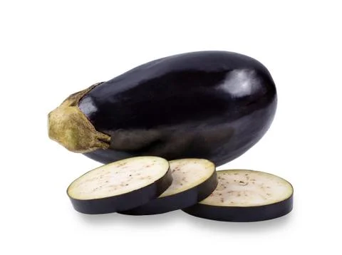 Eggplant isolated on white background Stock Photos